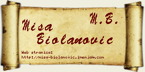 Miša Biolanović vizit kartica